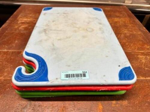 (4) 18" X 12" PLASTIC CUTTING BOARDS