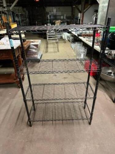 36" X 18" FOUR TIER WIRE SHELF ( BLACK )