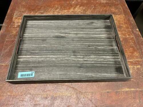 (4) 14" X 19" WOODEN SERVING TRAYS