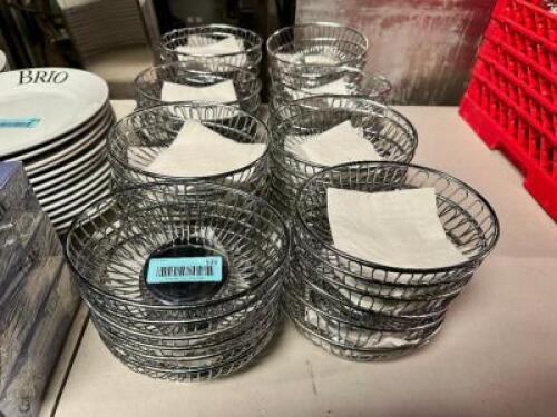 (48) 7" STAINLESS BREAD BASKETS