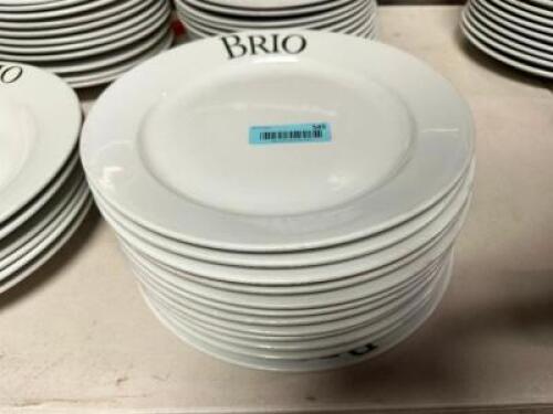 (12) 12" CHINA PLATES W/ " BRIO " LOGO