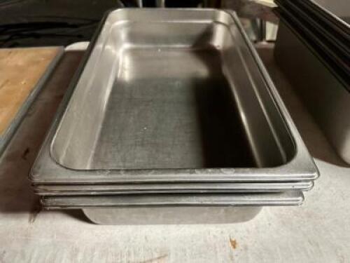 (4) FULL SIZE STAINLESS INSERTS