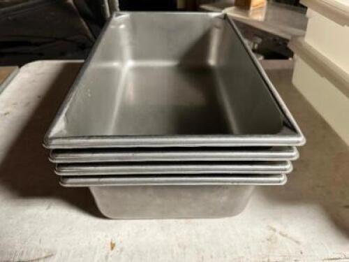 (4) FULL SIZE STAINLESS INSERTS