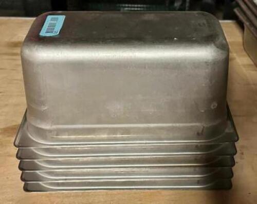 (6) 1/3 SIZE STAINLESS INSERTS