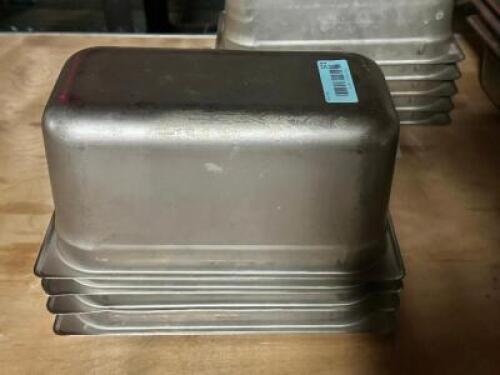 (6) 1/3 SIZE STAINLESS INSERTS