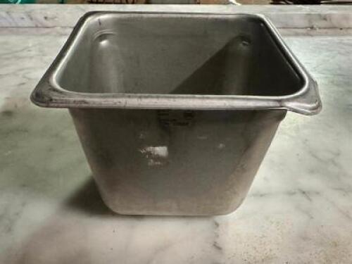 (6) 1/6TH SIZE STAINLESS INSERTS