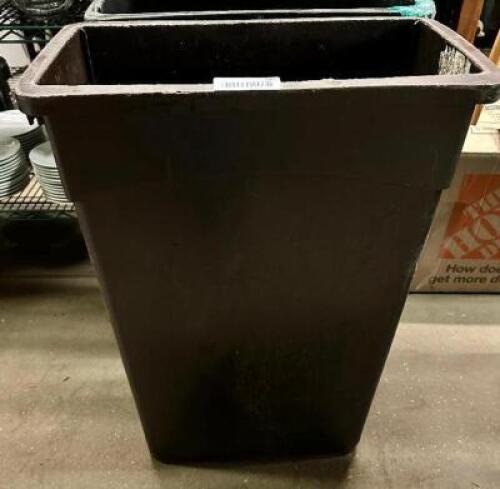 (2) 20 GALLON BAR SIDE TRASH CANS