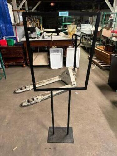 (3) METAL SIGN FRAME STANDS