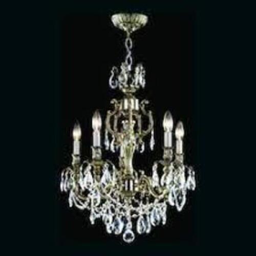 DESCRIPTION: (1) BRINDISI 6 ARM CHANDELIER BRAND/MODEL: JAMES R MODER #40616MB2GT RETAIL$: $1018.00 EA SIZE: 6 ARM QTY: 1
