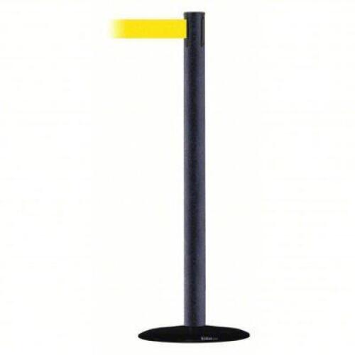 DESCRIPTION: (2) BARRIER POST WITH BELT BRAND/MODEL: TENSABARRIER #20YJ87 INFORMATION: YELLOW BELT, BLACK POST RETAIL$: $283.39 EA SIZE: 38" POST, 2-1