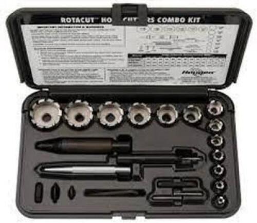 DESCRIPTION: (1) COMBO CUTTER KIT BRAND/MODEL: ROTACUT #11087 INFORMATION: BLACK CARRY CASE RETAIL$: $267.85 EA SIZE: 13 SIZES QTY: 1