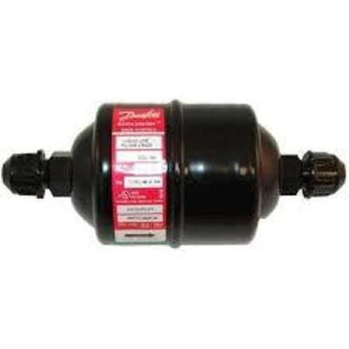 DESCRIPTION: (2) HERMETIC FILTER DRIER BRAND/MODEL: DANFOSS #023Z5009 INFORMATION: BLACK RETAIL$: $37.77 EA SIZE: 1/2" FLARE QTY: 2