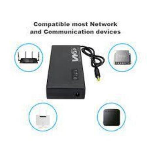 DESCRIPTION: (2) MINI PORTABLE UPS FOR DSL MODEM BRAND/MODEL: ALI #V1201W INFORMATION: BLACK RETAIL$: $188.60 EA SIZE: 12V, 14.8WH CAPACITY QTY: 2