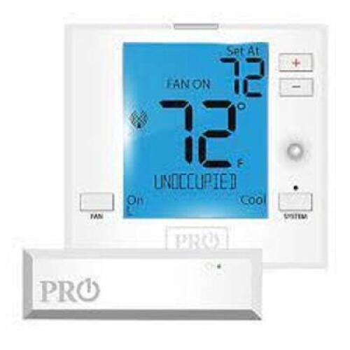 DESCRIPTION: (1) WIRELESS DIGITAL THERMOSTAT BRAND/MODEL: PRO1 #60FD46 INFORMATION: WHITE RETAIL$: $276.49 EA QTY: 1