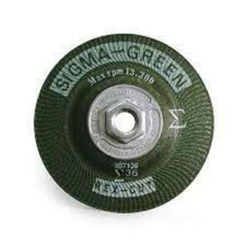 DESCRIPTION: (10) SIGMA GREEN GRINDING WHEEL BRAND/MODEL: REX CUT #730002 INFORMATION: GREEN RETAIL$: $90.72 TOTAL SIZE: 4-1/2" X 5/8-11 QTY: 10