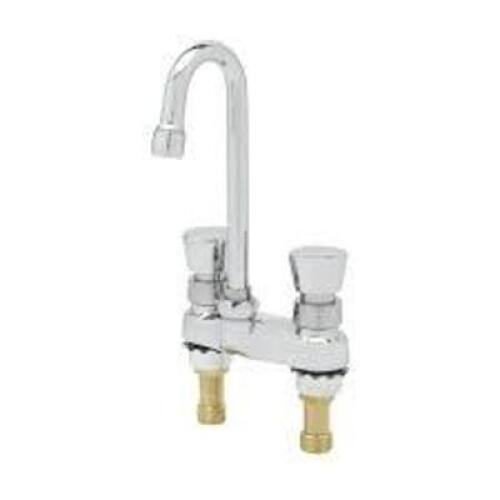 DESCRIPTION: (1) METERING FAUCET, PUSH BUTTON HANDLES BRAND/MODEL: T&S #B-0834 INFORMATION: POLISHED CHROME RETAIL$: $337.60 EA SIZE: 4" CENTERS QTY: