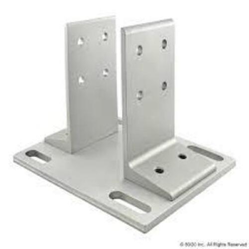 DESCRIPTION: (4) FLOOR MOUNT BASE PLATES BRAND/MODEL: 80/20 INC INFORMATION: 40 SERIES RETAIL$: $55.785 EA QTY: 4