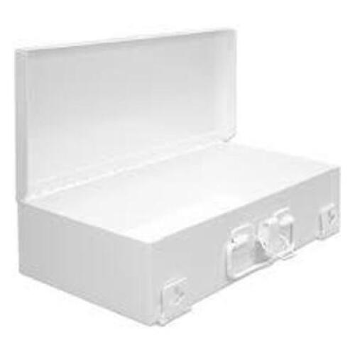 DESCRIPTION: (1) FIRST AID WALL MOUNTED ENCLOSURE, EMPTY BOX BRAND/MODEL: DURHAM INFORMATION: WHITE RETAIL$: $5662.52 EA SIZE: 60 PEOPLE KIT QTY: 1