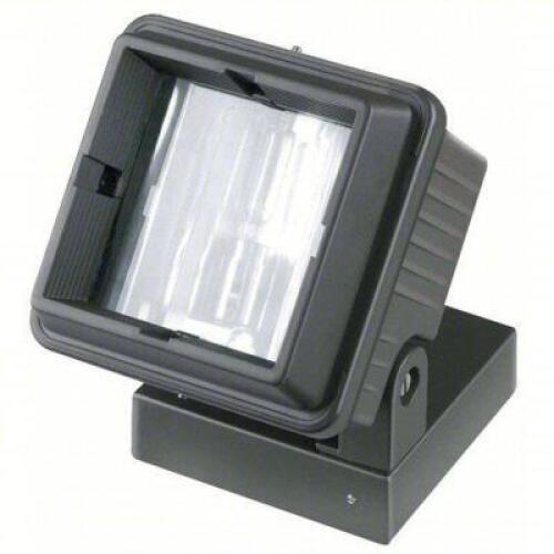 DESCRIPTION: (2) MINI QUARTZ HALOGEN FLOODLIGHT FIXTURE BRAND/MODEL: LUMAPRO #3RB19 INFORMATION: BLACK RETAIL$: $138.77 EA SIZE: 150 WATT, 20V AC, 150