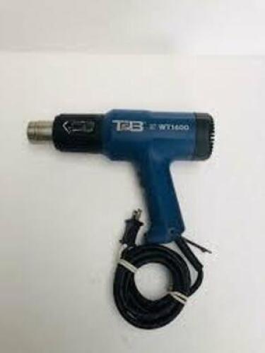DESCRIPTION: (1) HEAT GUN FOR HEAT SHRINK TUBING BRAND/MODEL: THOMAS AND BETTS #WT1400 RETAIL$: $150.00 EA QTY: 1