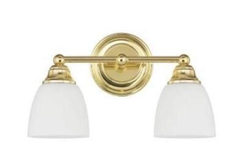 DESCRIPTION: (1) BATHROOM VANITY LIGHT BRAND/MODEL: SOMERVILLE #13662-02 RETAIL$: $131.01 EA QTY: 1
