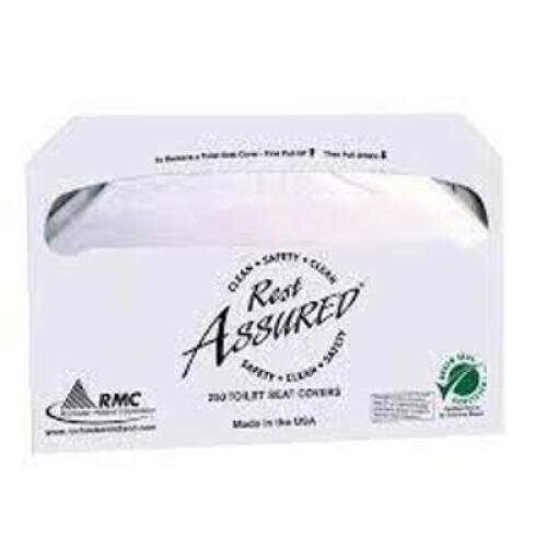 DESCRIPTION: (1) CASE O F(5000) HALF FOLD TOILET SEAT COVERS BRAND/MODEL: RUST ASSURE #50RA-A RETAIL$: $51.22 EA QTY: 1