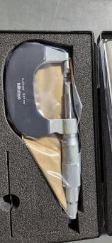 DESCRIPTION: (1) RATCHET STOP BLADE MICROMETER BRAND/MODEL: MITUTOYO 122-141 RETAIL$: 308.74 SIZE: 0-25mm QTY: 1