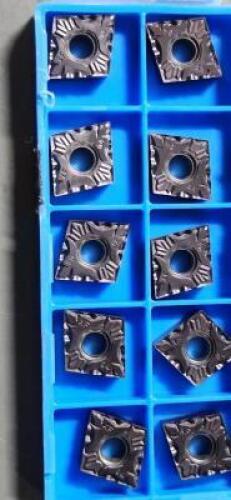 DESCRIPTION: (30) CNMG431XF CERMET TURNING INSERTS BRAND/MODEL: KYOCERA CNMG120404 PV7010 RETAIL$: $22.38 PER INSERT QTY: 30