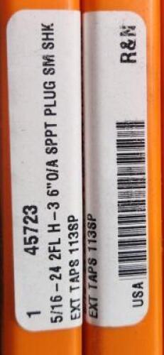 DESCRIPTION: (3) HSS SPIRAL POINT SMALL SHANK HAND TAPS BRAND/MODEL: R&N 45723 RETAIL$: 60.36 EA SIZE: 5/16-24 6" OAL QTY: 3