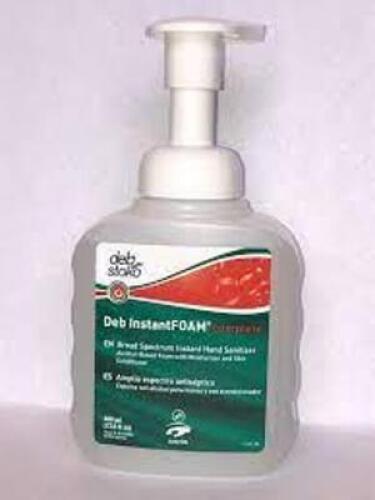 DESCRIPTION: (6) BROAD SPECTRUM INSTANT HAND SANITIZER BRAND/MODEL: DEB STOKO INSTANT FOAM COMPLETE RETAIL$: $10.00 EA SIZE: 400 ML QTY: 6
