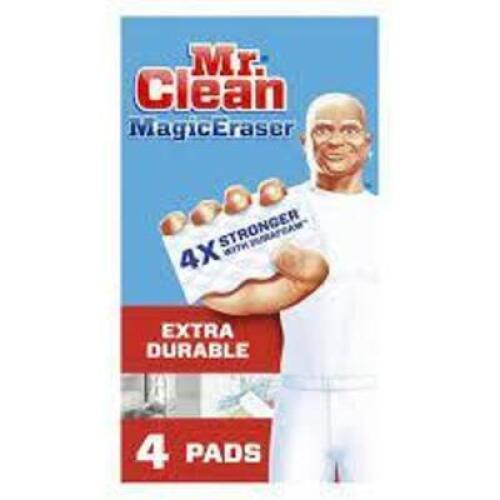DESCRIPTION: (4) PACKS OF (4) MAGIC ERASER BRAND/MODEL: MR. CLEAN RETAIL$: $5.44 EA QTY: 4