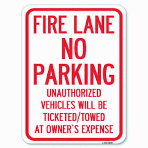 DESCRIPTION: (2) UNAUTHORIZED VEHICLES WILL BE TICKETED SIGN BRAND/MODEL: SIGNMISSION RETAIL$: $47.76 EA SIZE: 24X18X1 QTY: 2