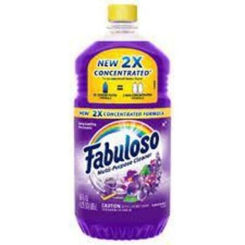 DESCRIPTION: (2) CONCENTRATED MULTI PURPOSE CLEANER BRAND/MODEL: FABULOSO INFORMATION: LAVENDER, MAKES UP TO 64 GALLONS OF CLEANER RETAIL$: $42.00/EA