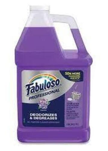 DESCRIPTION: (2) DEODORIZER AND DEGREASER BRAND/MODEL: FABULOSO INFORMATION: LAVENDER, MAKES UP TO 64 GALLONS OF CLEANER RETAIL$: $42.00/EA SIZE: 1 GA