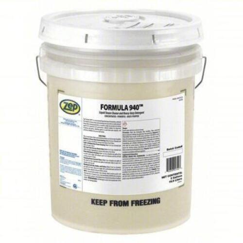 DESCRIPTION: (1) CLEANER AND DEGREASER BRAND/MODEL: ZEP FORMULA 940 RETAIL$: $150.00 EA SIZE: 5 GALLON QTY: 1