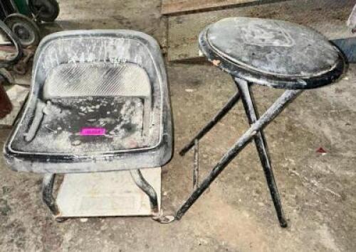 (2) ASSORTED SHOP STOOLS