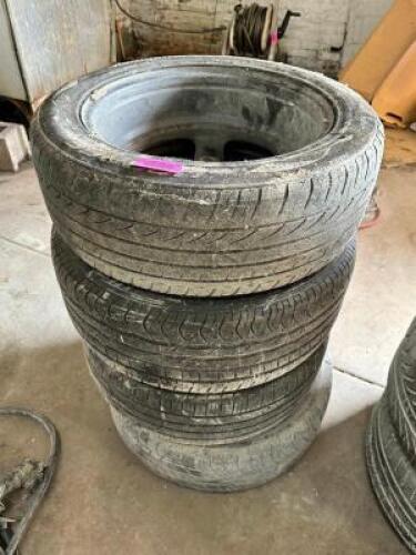 (4) USED TIRES AND RIMS