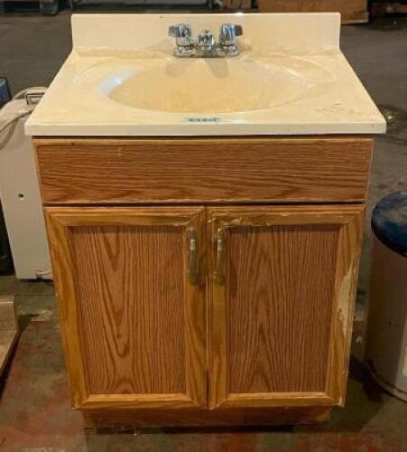 25 INCH BATHROOM VANITY WITH TOP AND FAUCET