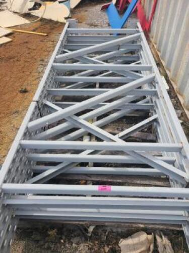 DESCRIPTION: (5) PALLET RACK UPRIGHTS SIZE: APPROX 44" X 120"T QTY: 5