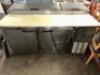 BEVERAGE AIR 67" PREP TOP COOLER. - 2