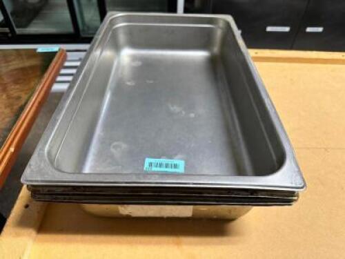 (4) FULL SIZE STAINLESS INSERTS