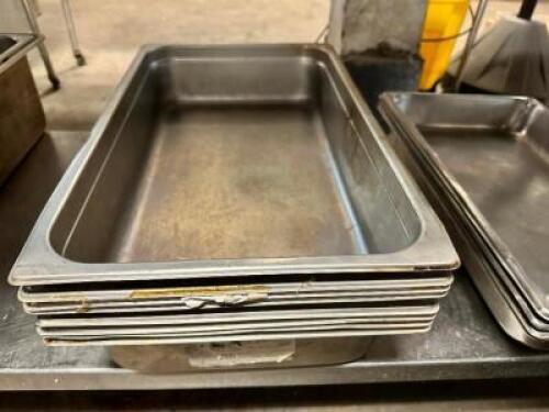 (8) FULL SIZE STAINLESS INSERTS