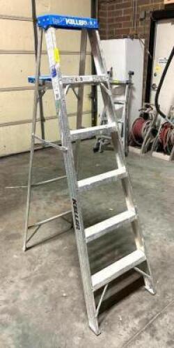 DESCRIPTION: 6' HEAVY DUTY ALUMINUM STEP LADDER BRAND/MODEL: KELLER 916 SIZE: 6' LOCATION: WAREHOUSE #1
