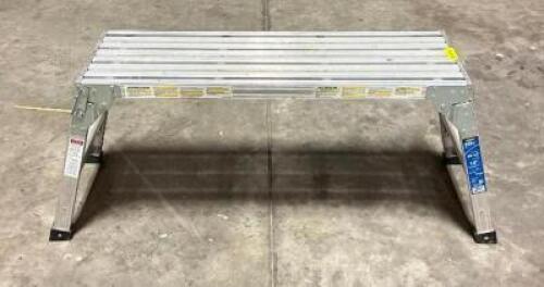 DESCRIPTION: 12" X 40" ALUMINUM SLIM-FOLD WORK PLATFORM BRAND/MODEL: WERNER AP-20 SIZE: 12" X 40" LOCATION: WAREHOUSE #1
