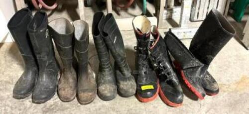 DESCRIPTION: ASSORTED WATERPROOF BOOTS AS SHOWN (VARIOUS SIZED) LOCATION: WAREHOUSE #1