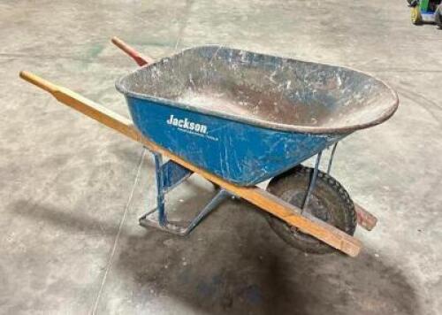 DESCRIPTION: WOODEN HANDLED WHEEL BARROW LOCATION: WAREHOUSE #1