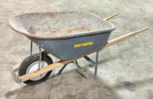 DESCRIPTION: WOODEN HANDLED WHEEL BARROW LOCATION: WAREHOUSE #1