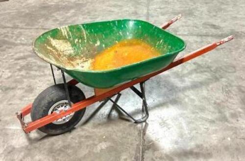 DESCRIPTION: WOODEN HANDLED WHEEL BARROW LOCATION: WAREHOUSE #1
