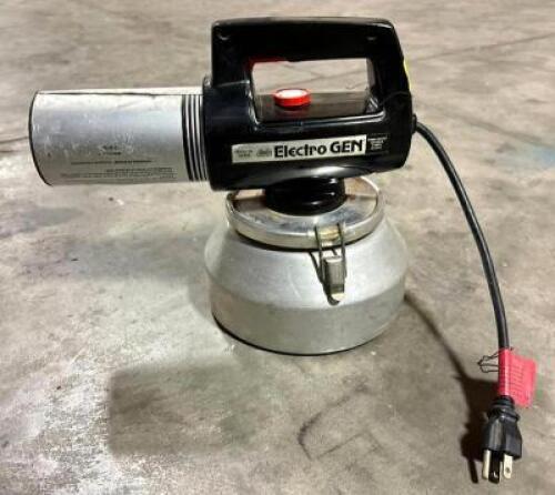 DESCRIPTION: PRORESTORE ELECTROGEN THERMAL FOGGER BRAND/MODEL: ELECTTRO GEN EG-1986 INFORMATION: 120 VOLTS, 8 AMPS, 60 CYCLE LOCATION: WAREHOUSE #1