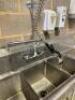 DESCRIPTION: 78" THREE COMPARTMENT STAINLESS SINK SIZE: 78" X 21" X 36" LOCATION: WAREHOUSE #2 - 6